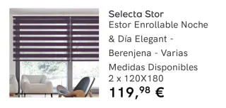 Estor Noche y Día color berenjena