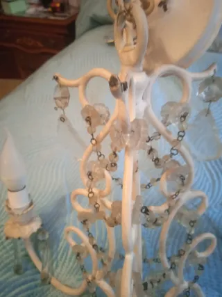 Lámpara forja y cristalitos