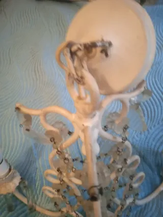 Lámpara forja y cristalitos