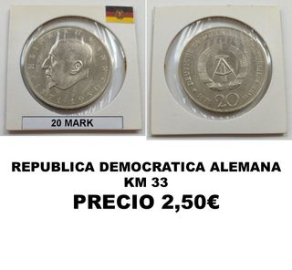 Lotes monedas República Democrática Alemana RDA