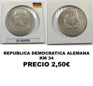 Lotes monedas República Democrática Alemana RDA