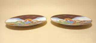 PIATTI Set 7 PORCELLANA Giapponese JAPAN dipinto