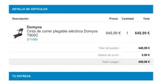 Cinta de correr DOMYOS