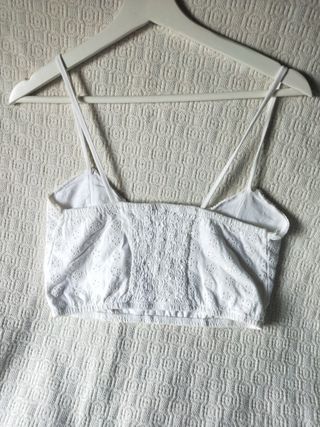 Lote 6 crop tops mujer talla M negros colores vari