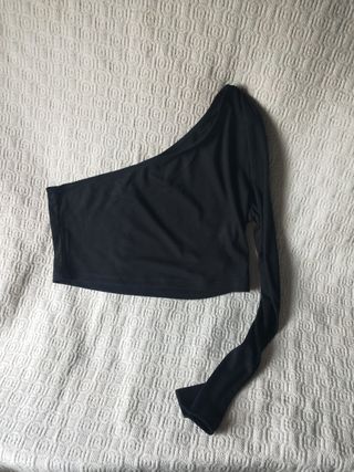 Lote 6 crop tops mujer talla M negros colores vari