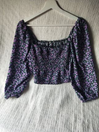 Lote 6 crop tops mujer talla M negros colores vari