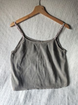 Lote 6 crop tops mujer talla M negros colores vari