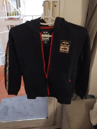 Sudadera KTM Negra con Cremallera