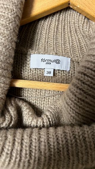 Jersey largo chica beige/marrón. Fórmula Joven.