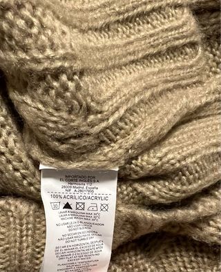 Jersey largo chica beige/marrón. Fórmula Joven.