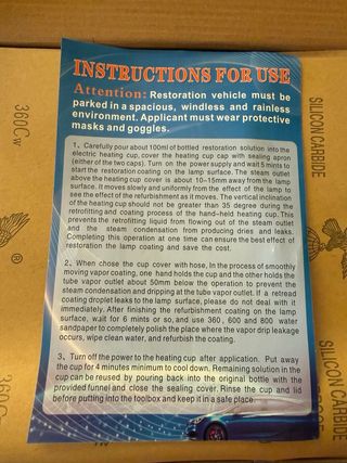 Kit Reparación Faros Coche