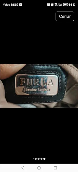 Bolso Furla Piel Marrón Negro Nuevo Con Etiquetas