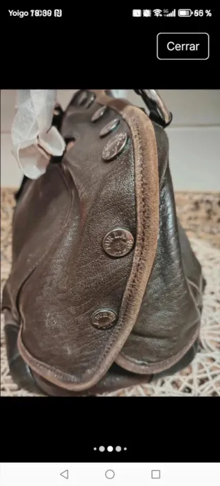 Bolso Furla Piel Marrón Negro Nuevo Con Etiquetas