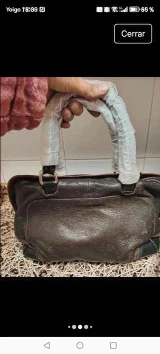 Bolso Furla Piel Marrón Negro Nuevo Con Etiquetas