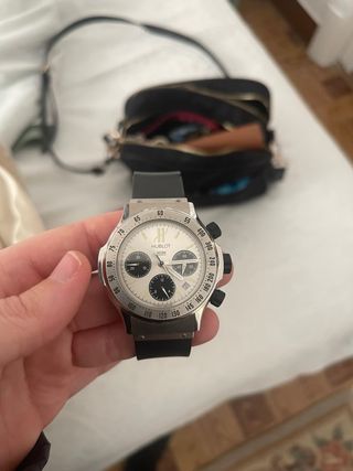 Reloj Hublot MDM Cronógrafo Plata y Negro
