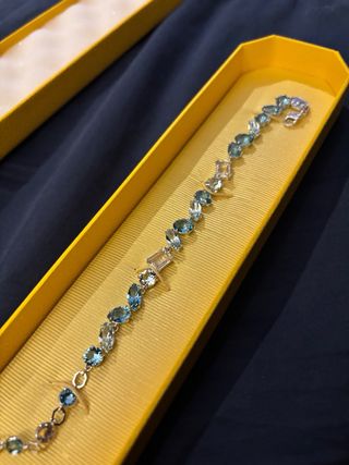 Pulsera Swarovski Azul y Plateada