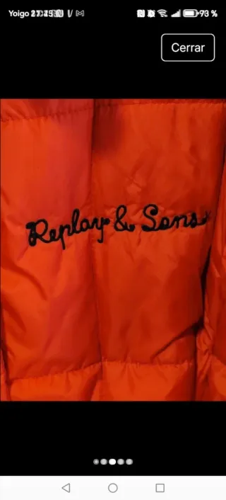 Plumífero Replay & Sons rojo