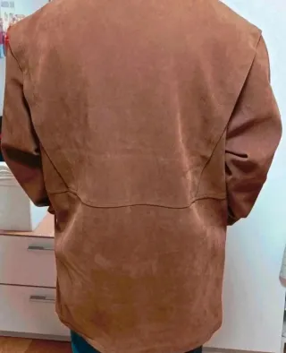 Chaquetón ante vintage con borrego T. L