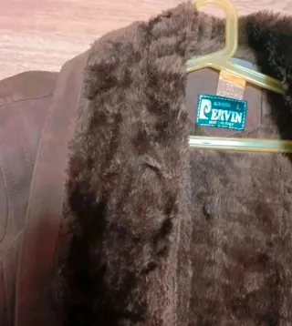 Chaquetón ante vintage con borrego T. L