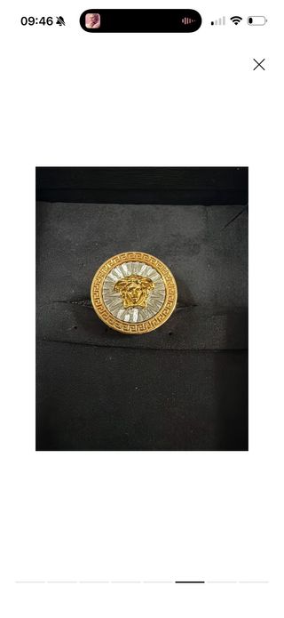 Anello Versace Icon Cristalli Tg 21