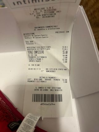 Intimissimi Set Lenceria Rojo Talla S