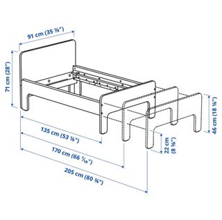Cama extensible con colchón IKEA - 2 unidades