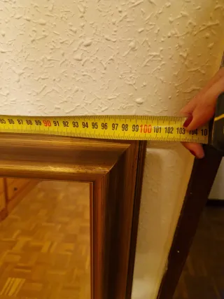 Espejo Marco Madera Dorado 100x115cm(ancho x alto)