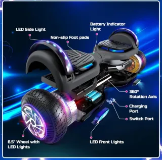 Hoverboard Bluetooth Negro