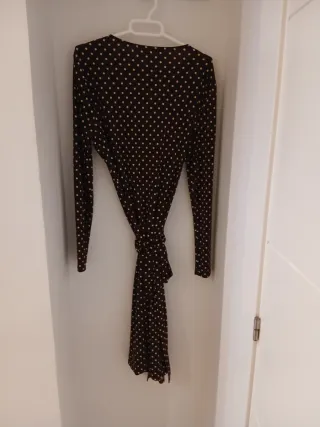 Vestido Mango lunares manga larga