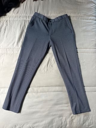 Zara Chinos Uomo Grigio Blu Sale e Pepe