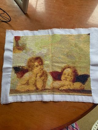 Cuadro Ángeles Punto de Cruz