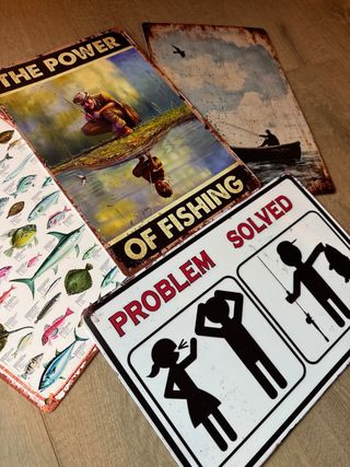 CARTELES DE PESCA VINTAGE