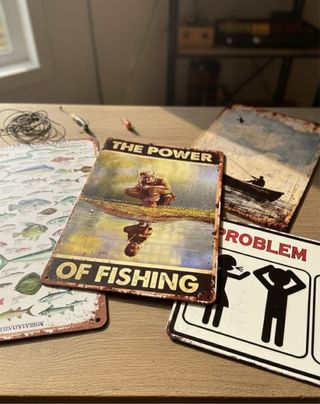 CARTELES DE PESCA VINTAGE