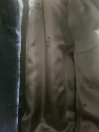 Abrigo pelo azul oscuro