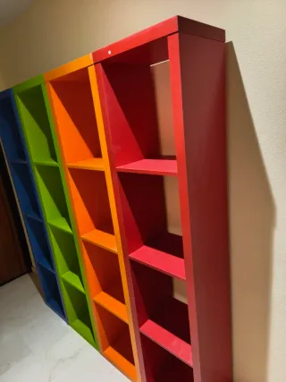 Lote 4 Estanterías Madera Colores