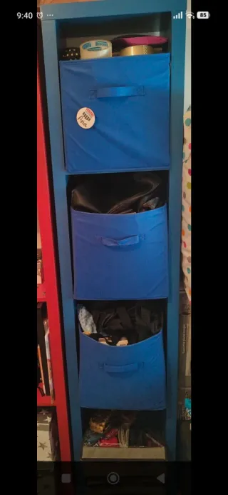 Lote 4 Estanterías Madera Colores