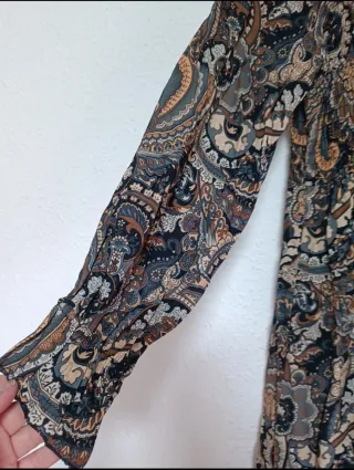 Vestido largo estampado talla única