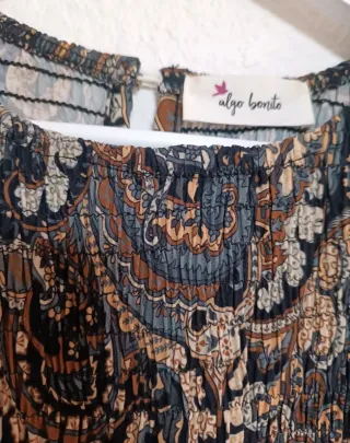 Vestido largo estampado talla única