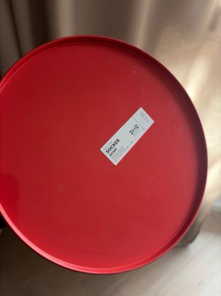 Lechera o jarrón vintage rojo