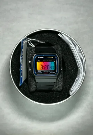 Pack 2 Relojes Casio F91W + AE1200 Mod Degradado