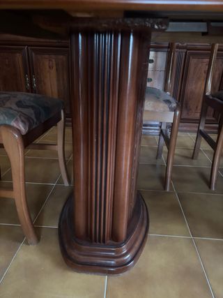 Comedor completo madera oscura,mueble mesa+sillas