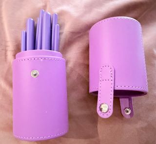 Brochas maquillaje SET 10 uds. ESTUCHE PIEL NUEVO!