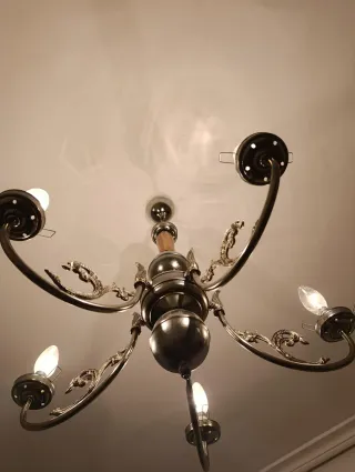 Lámpara de techo vintage metal y cristal