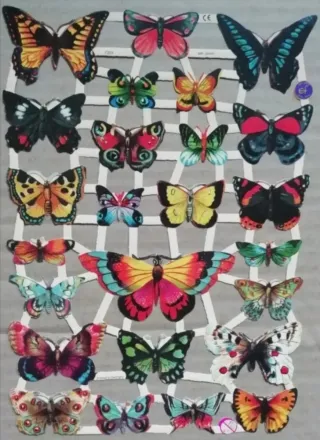 Lamina Cromos troquelados EF 7324. Mariposas