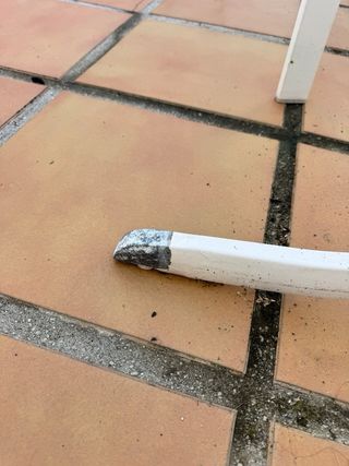 Mesa y sillas terraza cristal metal