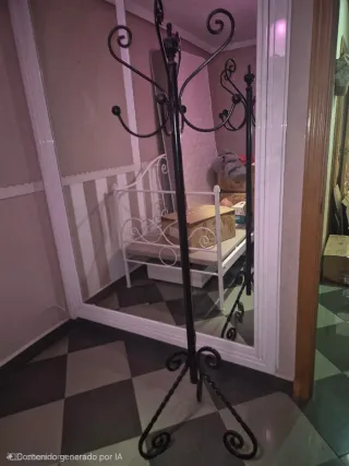 Perchero de forja negro