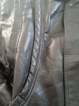 Cazadora Piel Vintage Negra