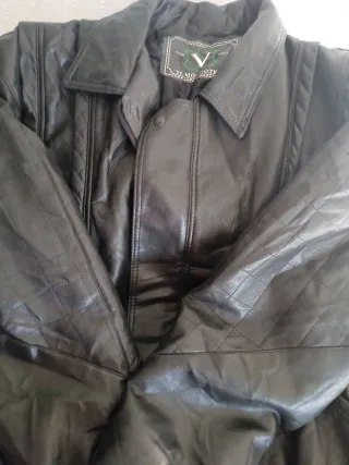 Cazadora Piel Vintage Negra