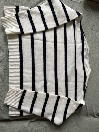 Jersey de rayas blanco y negro