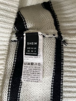 Jersey de rayas blanco y negro